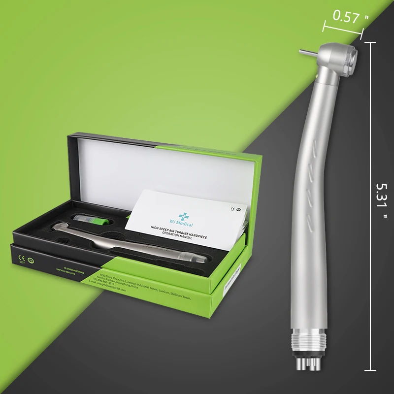 Dental LED High Speed Handpiece Dentist Tips Teach Model E-Generator Rotation Turbine Dentistry Push Button Triple Water Spray