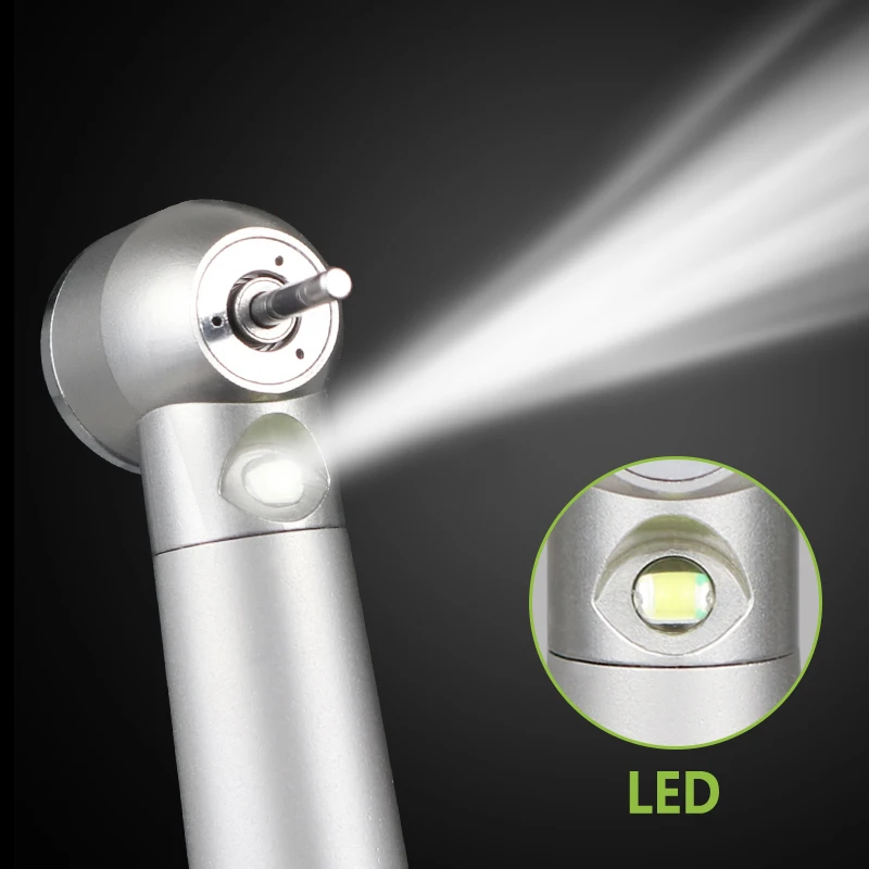 Dental LED High Speed Handpiece Dentist Tips Teach Model E-Generator Rotation Turbine Dentistry Push Button Triple Water Spray