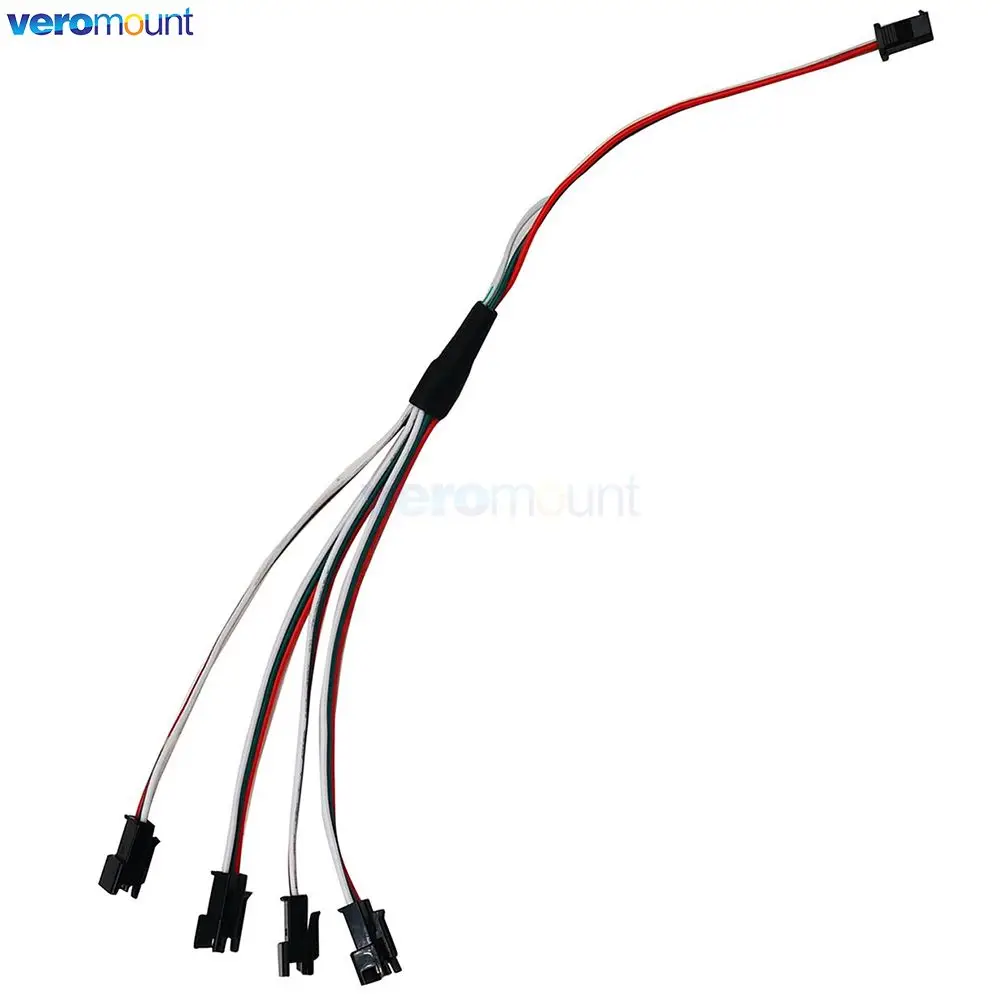 2Pin 3Pin 4Pin SM Splitter Connector 1 to 2 3 4 LED Connector JST Male Female Connector Wire Cable For WS2812 LED Strip Light