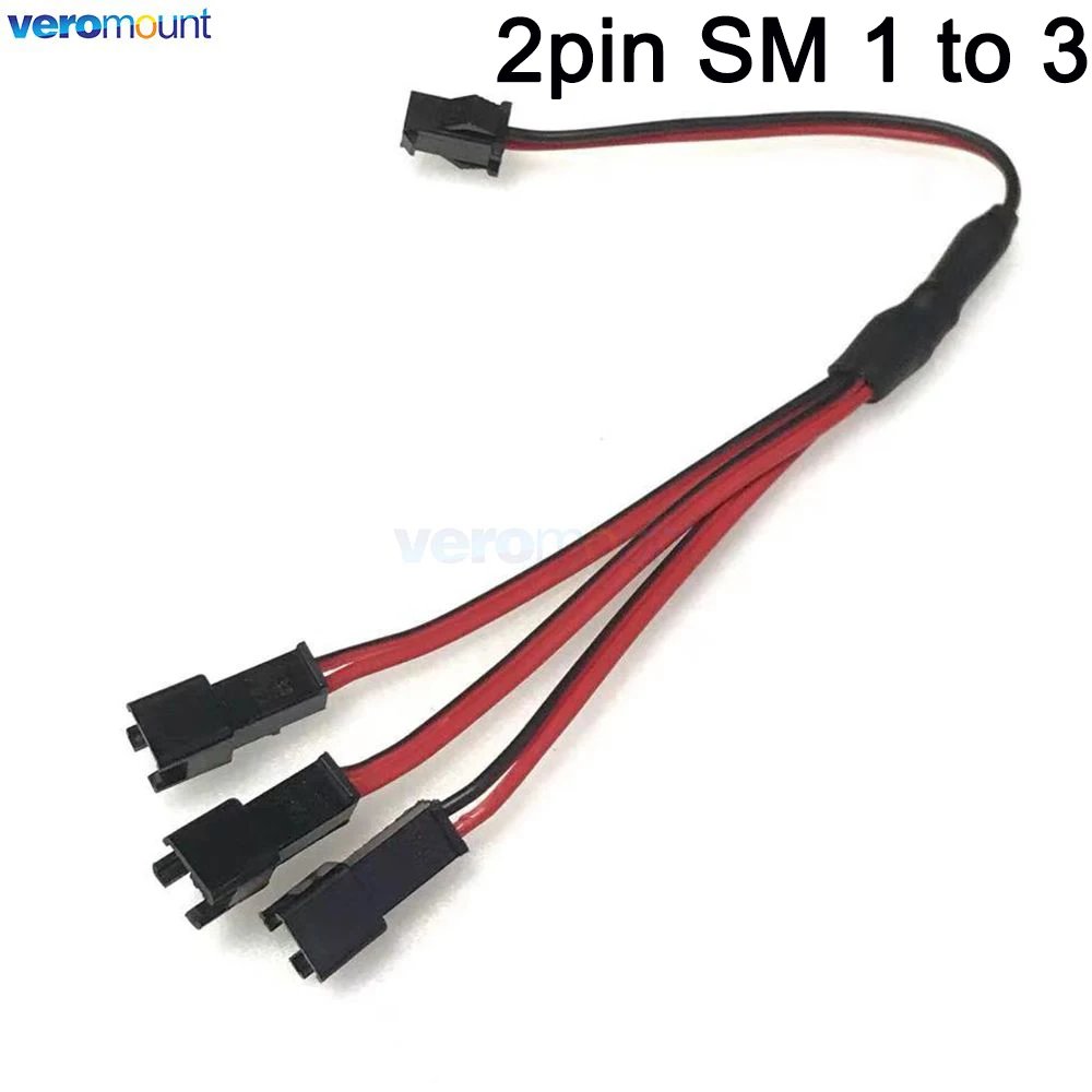2Pin 3Pin 4Pin SM Splitter Connector 1 to 2 3 4 LED Connector JST Male Female Connector Wire Cable For WS2812 LED Strip Light