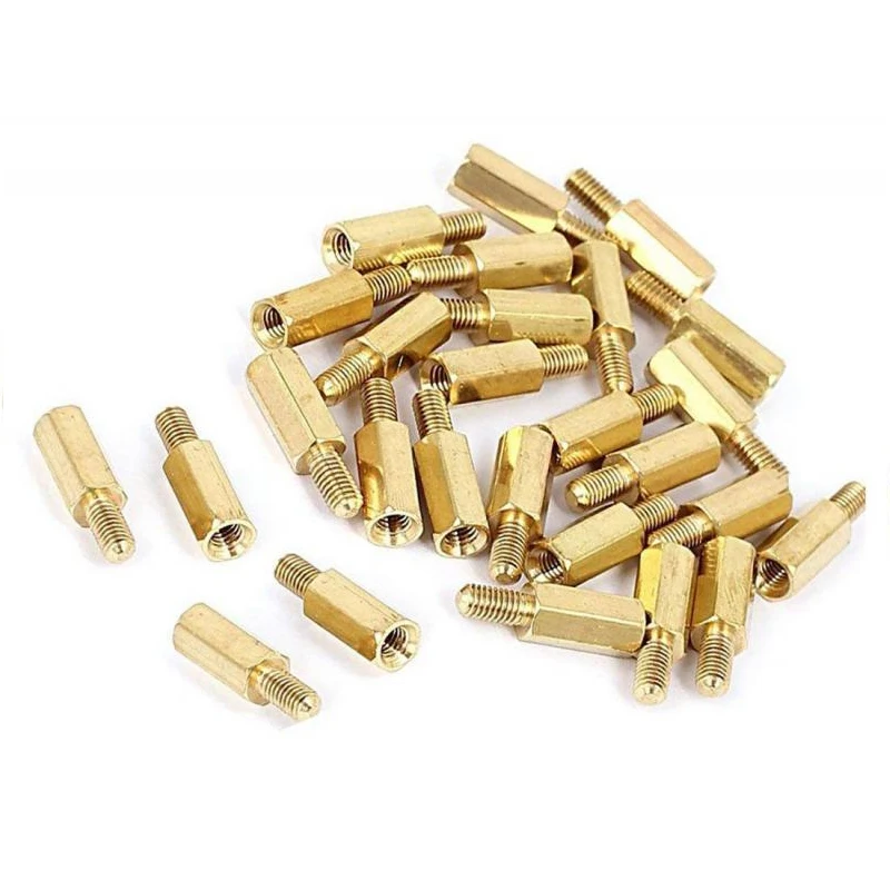 M2/M2.5/M3/M4 Coppers Brass Pillars Standoff Circuit Spacer PCB Board Nut Screws Hex Round Single Cylinder Head/Hexagon pillar