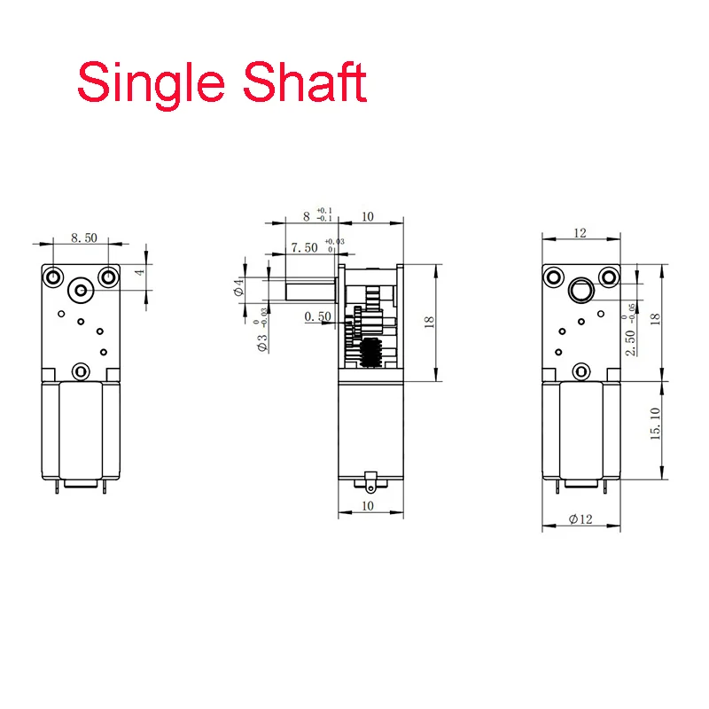 Mini N20 All Metal Gear Motor DC 3V-12V 4RPM-381RPM Slow Speed High Torque Dual Axis Engine Worm Reduction Motor Smart Robot Car