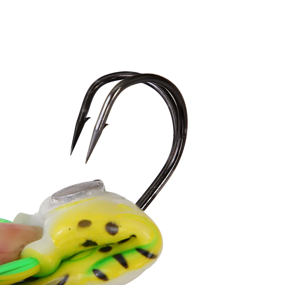 1Pcs 5g 9g 13g 17.5g Soft Frog Fishing Lures Topwater Artificial Silicone Bait with Double Hooks Crankbait Bass Fishing Tackle