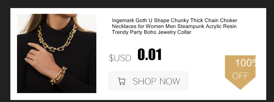 Exaggerated Chunky Metal Wire Torques Choker Necklace Women Collar Punk Gold Color Wide Smooth Chain Jewelry Bijoux Steampunk
