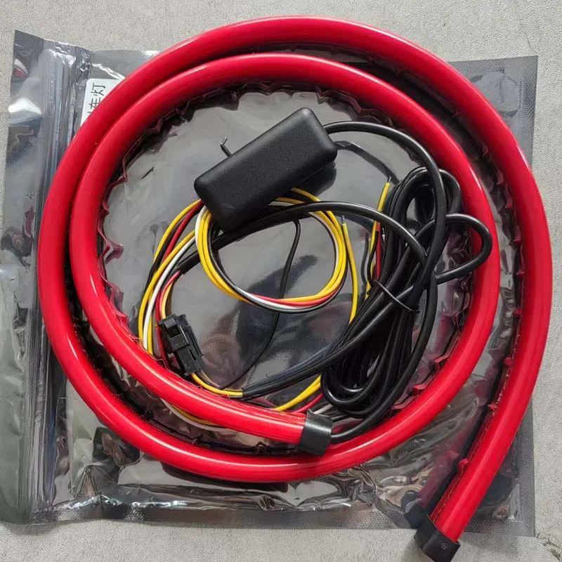 100cm Car Rear Third Brake Light LED Strip Multi-mode Warning Lights LED Decorative Lights Turn Signal Flexible Stop Lamp Bar