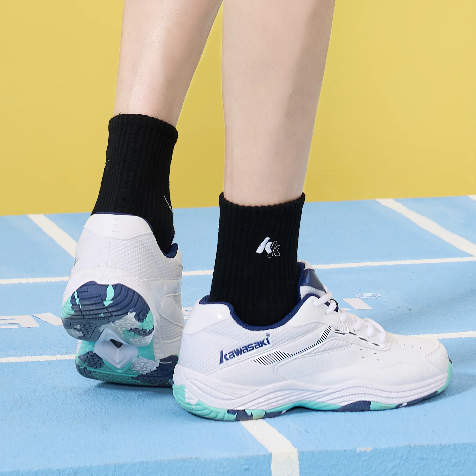 Kawasaki New Badminton Shoes Sneakers Mens Tennis Breathable Anti-Slippery Sport Shoes for Men Women K-065D
