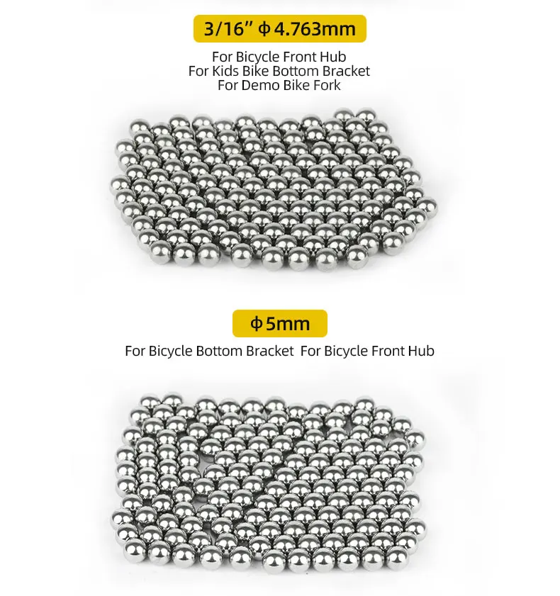 Bicycle Carbon Steel Loose Ball Bearing for Bottom Bracket Hub Headset Use MTB Road Bike Accessories 144/20pcs