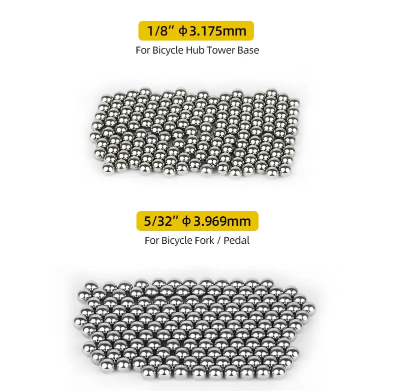 Bicycle Carbon Steel Loose Ball Bearing for Bottom Bracket Hub Headset Use MTB Road Bike Accessories 144/20pcs