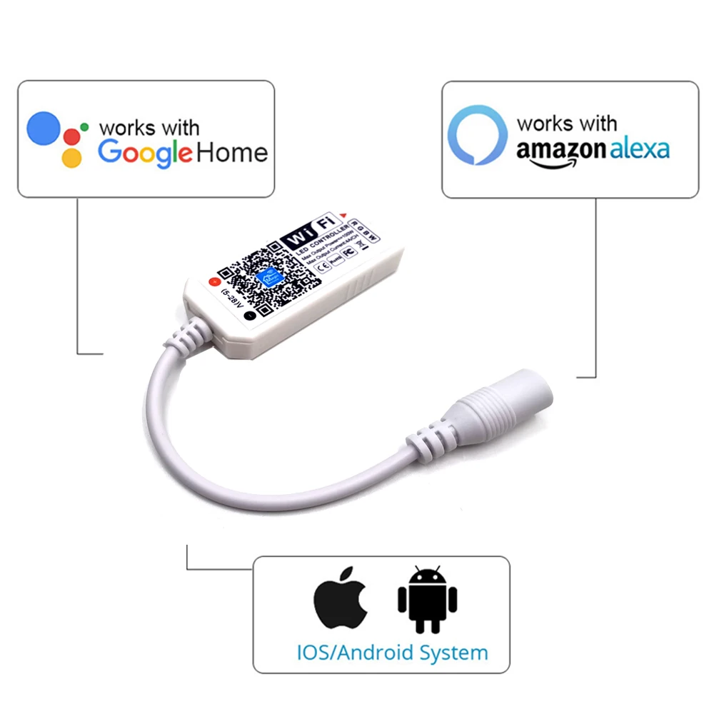 12V 24V LED Strip WIFI RGB RGBW Controller Android IOS APP Bluetooth-compatible Magic Home IR Control For RGB RGBW LED Strip