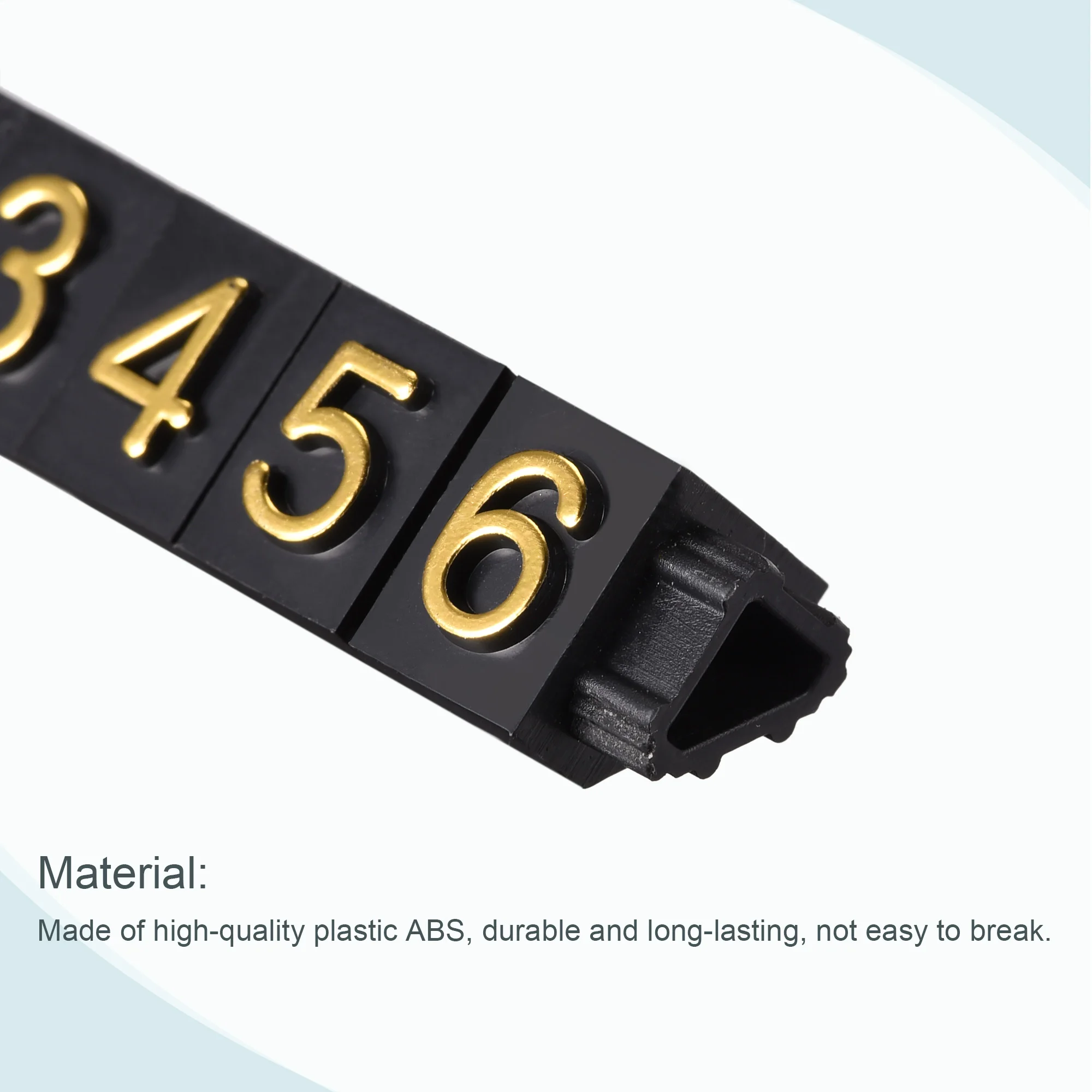 Uxcell 10Sets Golden Silvery Black Number Letter Adjustable Mini Cube Price Tag Display Stand Tag Label Sets of Number Labels