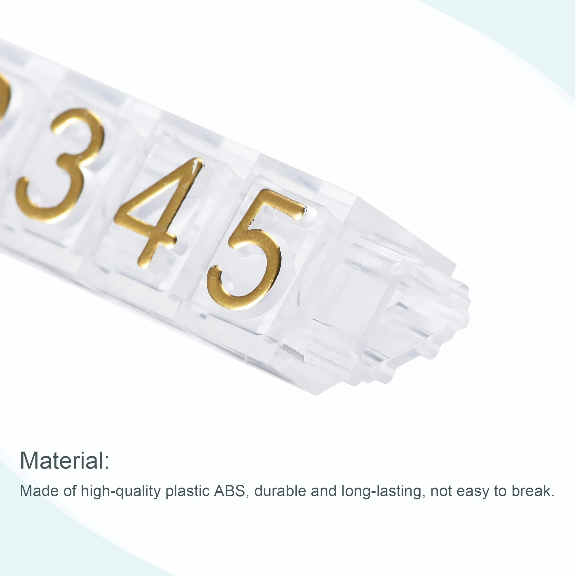 Uxcell 10Sets Golden Silvery Black Number Letter Adjustable Mini Cube Price Tag Display Stand Tag Label Sets of Number Labels