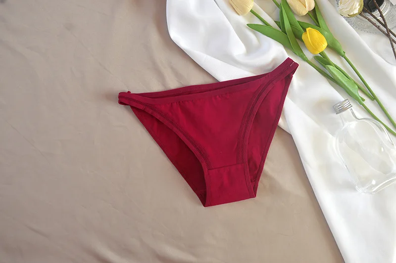 3Pcs/set Women Cotton Panties Female Mesh Underpants Solid Color Bikini Briefs Underwear Ladies Sexy Panty Girls Lingerie
