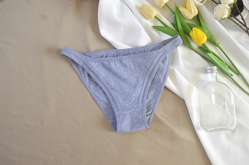 3Pcs/set Women Cotton Panties Female Mesh Underpants Solid Color Bikini Briefs Underwear Ladies Sexy Panty Girls Lingerie