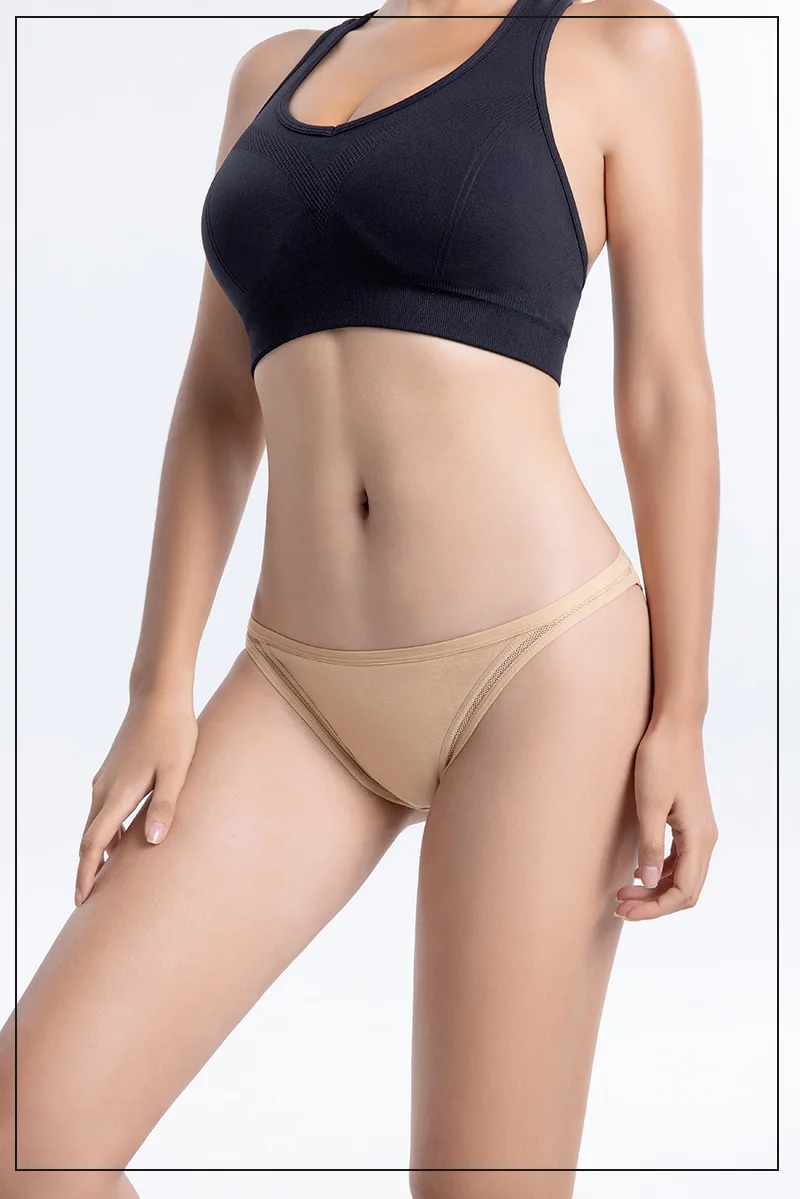 3Pcs/set Women Cotton Panties Female Mesh Underpants Solid Color Bikini Briefs Underwear Ladies Sexy Panty Girls Lingerie