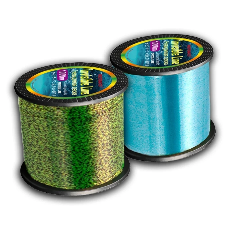 Invisible Fluorocarbon Coated Fishing Line Spoted Bionic Monofilament Nylon 1000M Line Speckle Carp Fishing Accessories
