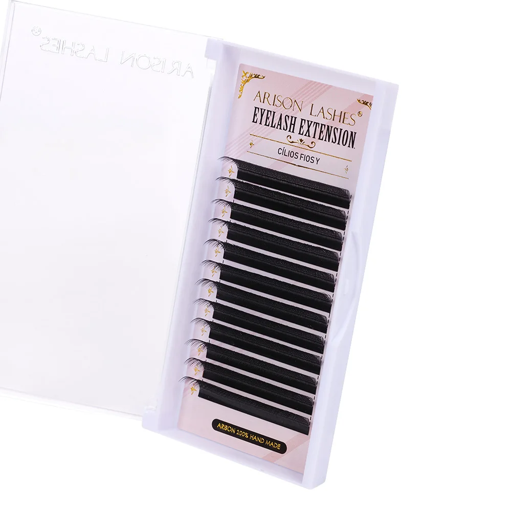 ARISON Black YY Eyelashes Extension Double Tips Lashes Cilios Y Premade Volume YY Shape EyeLash Grafting Extension Split Tip