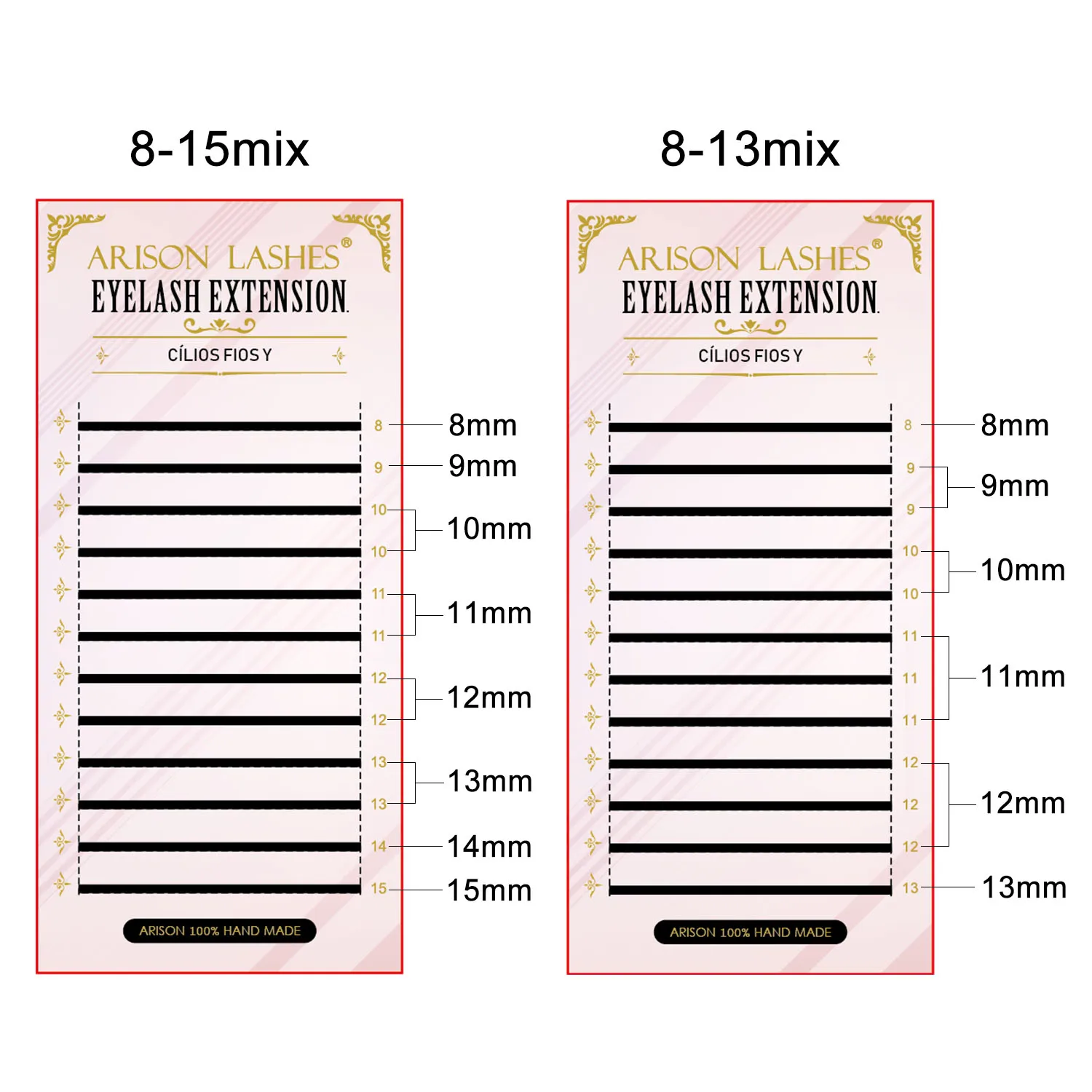 ARISON Black YY Eyelashes Extension Double Tips Lashes Cilios Y Premade Volume YY Shape EyeLash Grafting Extension Split Tip
