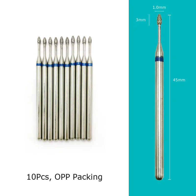 HYTOOS Nail Drill Bits Diamond Cutters for Manicure Cuticle Burr Milling Cutter for Pedicure Nails Accessories Tools