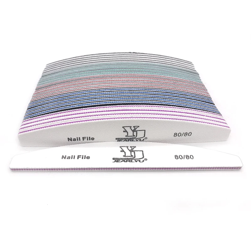 5Pcs Nail File Set Mix Color Professional Sandpaper Cuticle Remover 80/100/150/180/240 Grit Buffer Manicure Tool Kit
