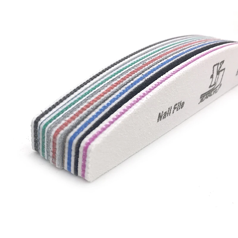 5Pcs Nail File Set Mix Color Professional Sandpaper Cuticle Remover 80/100/150/180/240 Grit Buffer Manicure Tool Kit