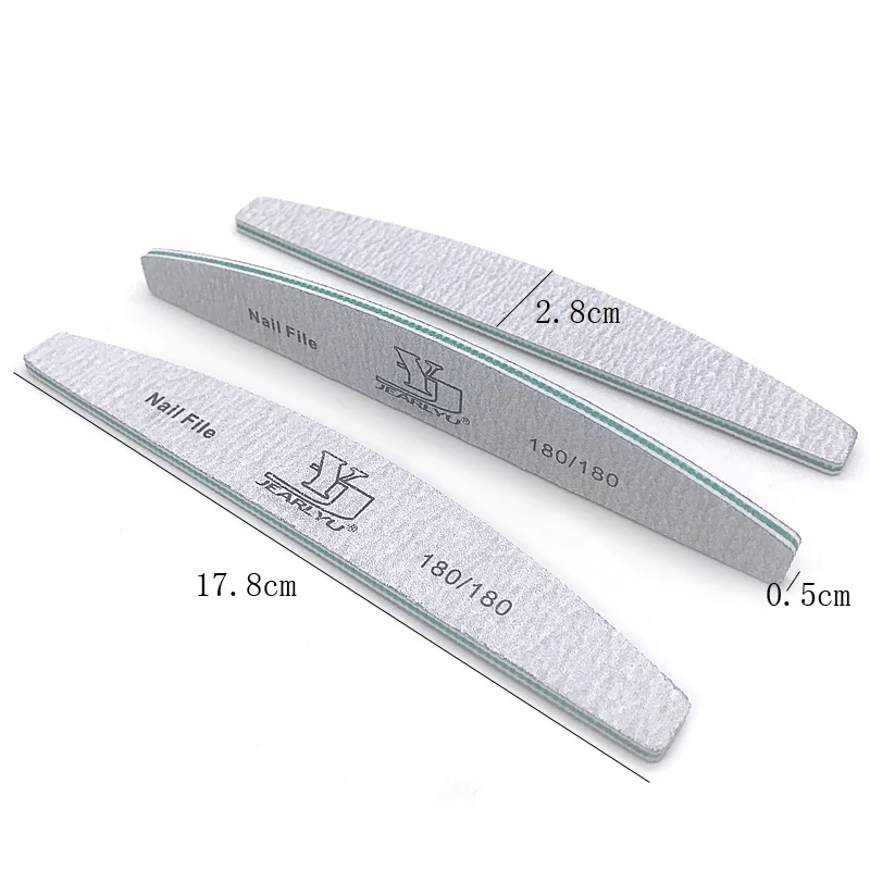 5Pcs Nail File Set Mix Color Professional Sandpaper Cuticle Remover 80/100/150/180/240 Grit Buffer Manicure Tool Kit
