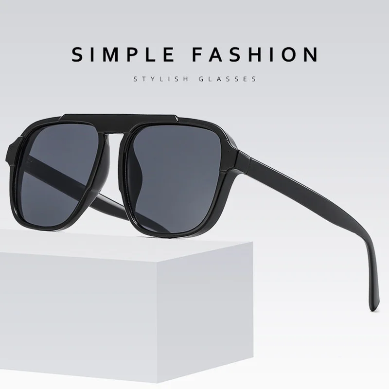 Men Oversized Frame Sunglasses Classic Big Frame Sport Eyeglasses 2026 Vintage Brand Design Shades UV400 Eyewear Trendy Glasses