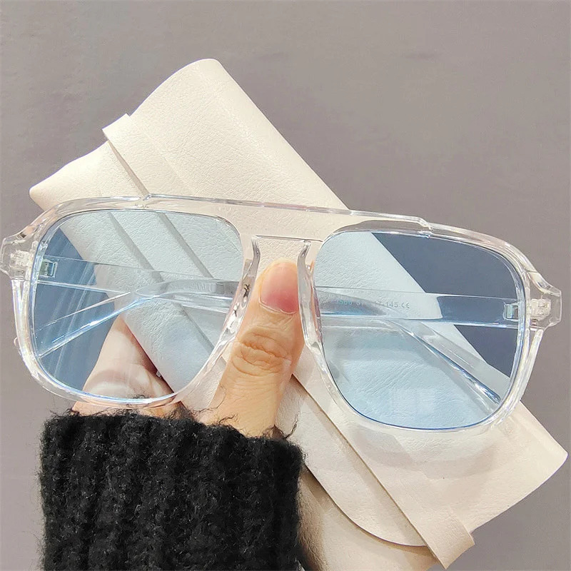 Men Oversized Frame Sunglasses Classic Big Frame Sport Eyeglasses 2026 Vintage Brand Design Shades UV400 Eyewear Trendy Glasses