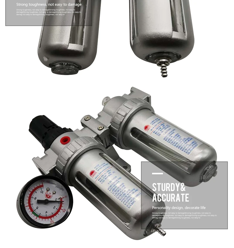 SFC-400 SFC-300 SFC-200 Air Compressor Air Filter Regulator Oil Water Separator Trap Filter Regulator Valve Automatic Drain