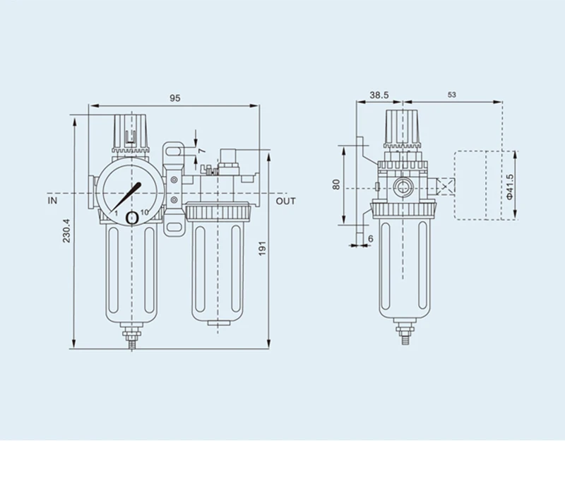 SFC-400 SFC-300 SFC-200 Air Compressor Air Filter Regulator Oil Water Separator Trap Filter Regulator Valve Automatic Drain