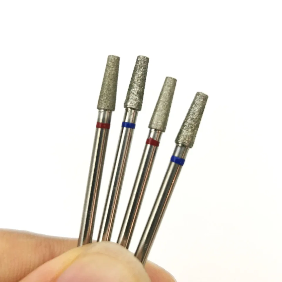 HYTOOS Tapered Diamond Cuticle Bit Nail Drill Bits Manicure Drills Nails Accessories Tools