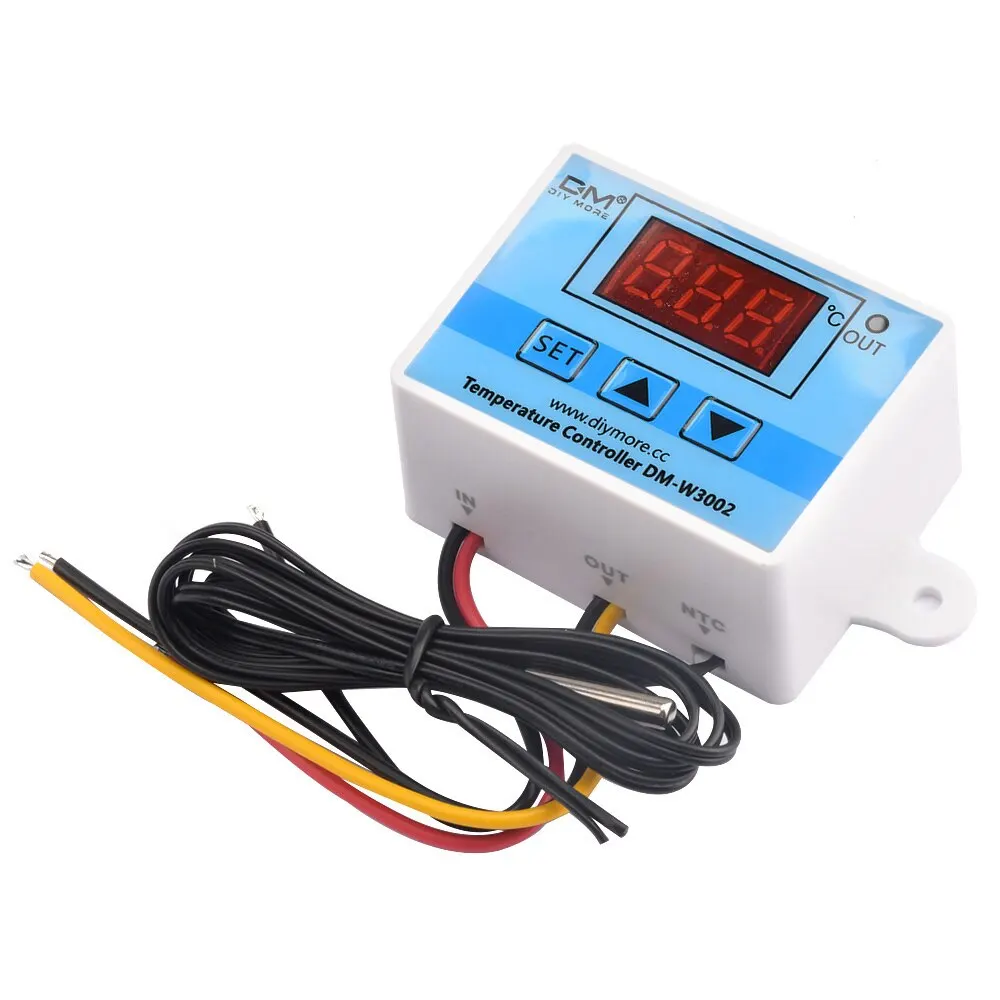 W3002 110V 220V LED Digital Temperature Controller Thermostat Thermoregulator Sensor Meter Fridge Water Heating Cooling