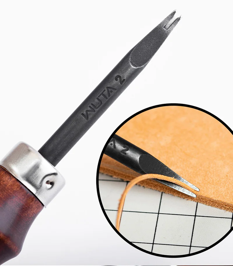 WUTA Sharp Leather Edge Beveler Edge Skiving Polishing Leather Tools DIY Belt Maker High Carbon Steel Leather Craft Beveller