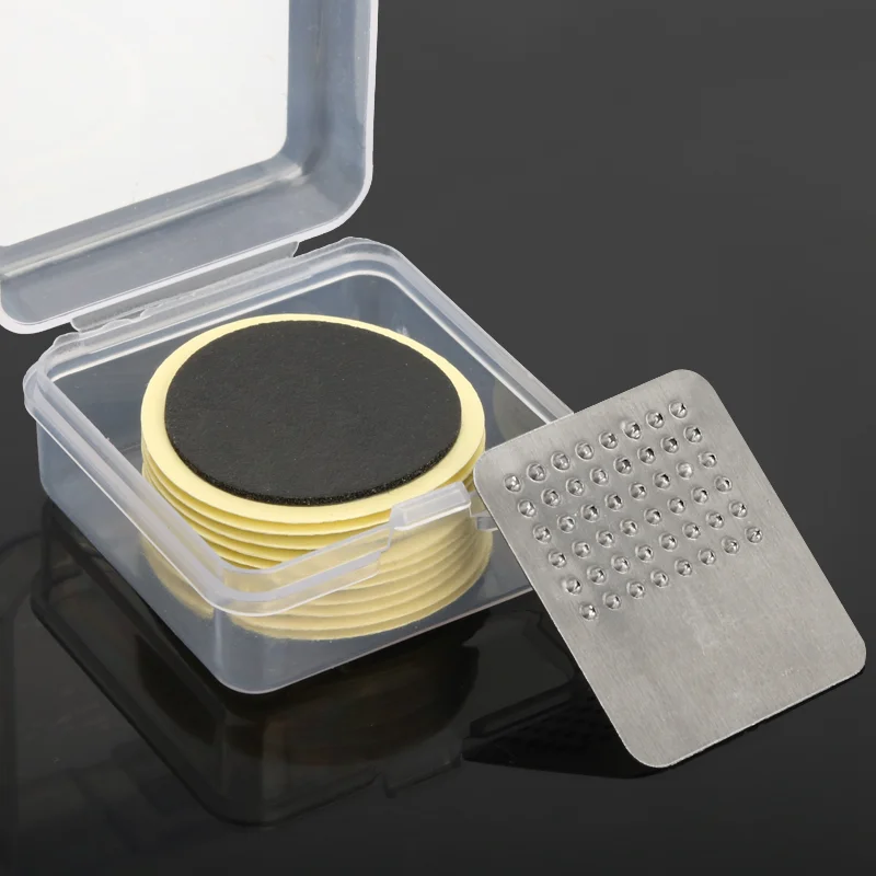 Bicycle Glueless Chip Patches Kit Bike Inner Tube Patching Tyre Lever Wheel Repair Tool MTB Glue Free Cold Patch Sealant Fix