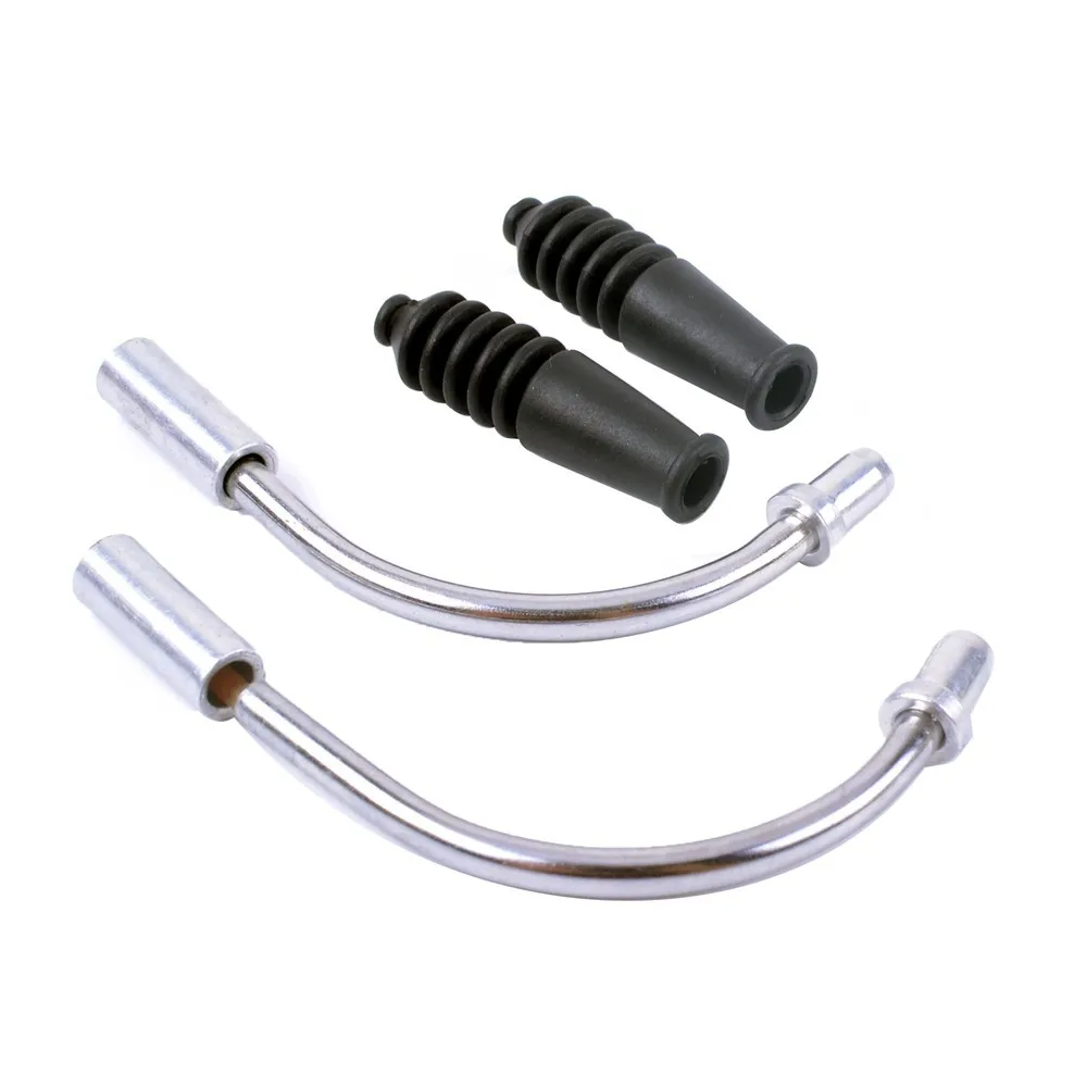 Aluminum Bicycle V Brake Noodles Bend Tube Cable Guide Rubber Head Hose Brake Bicycle Parts MTB Accessory