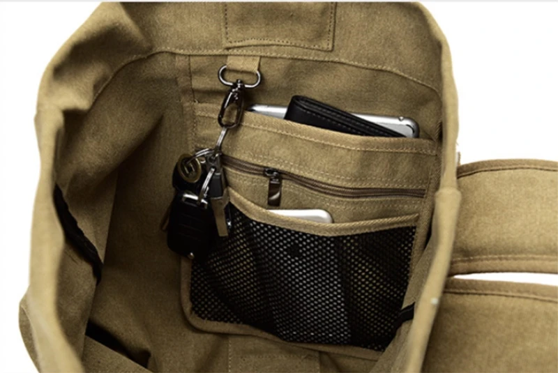 Man Travel Backpack Large Capacity Mountaineering Hand Bag High Quality Canvas Bucket Shoulder Bags Men Backpacks