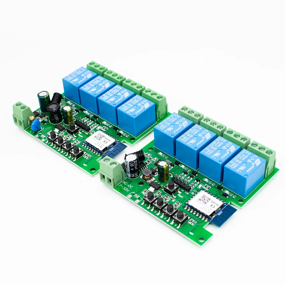 4CH Relay Smart Wireless Wifi Switch Module 7-32V 85-250V 220V 110V 2200W RF433 10A Receiver For Alexa Work With Tuya