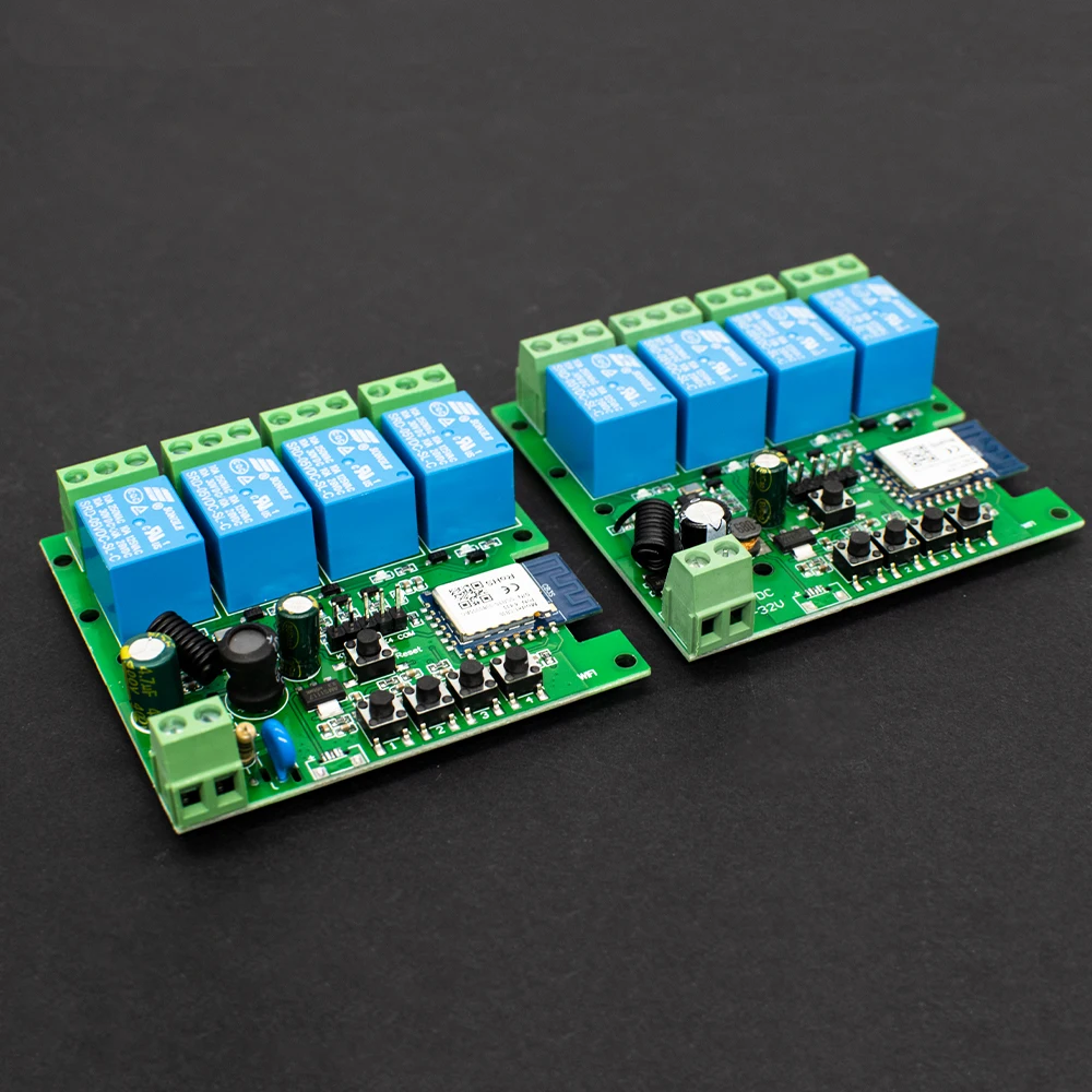 4CH Relay Smart Wireless Wifi Switch Module 7-32V 85-250V 220V 110V 2200W RF433 10A Receiver For Alexa Work With Tuya