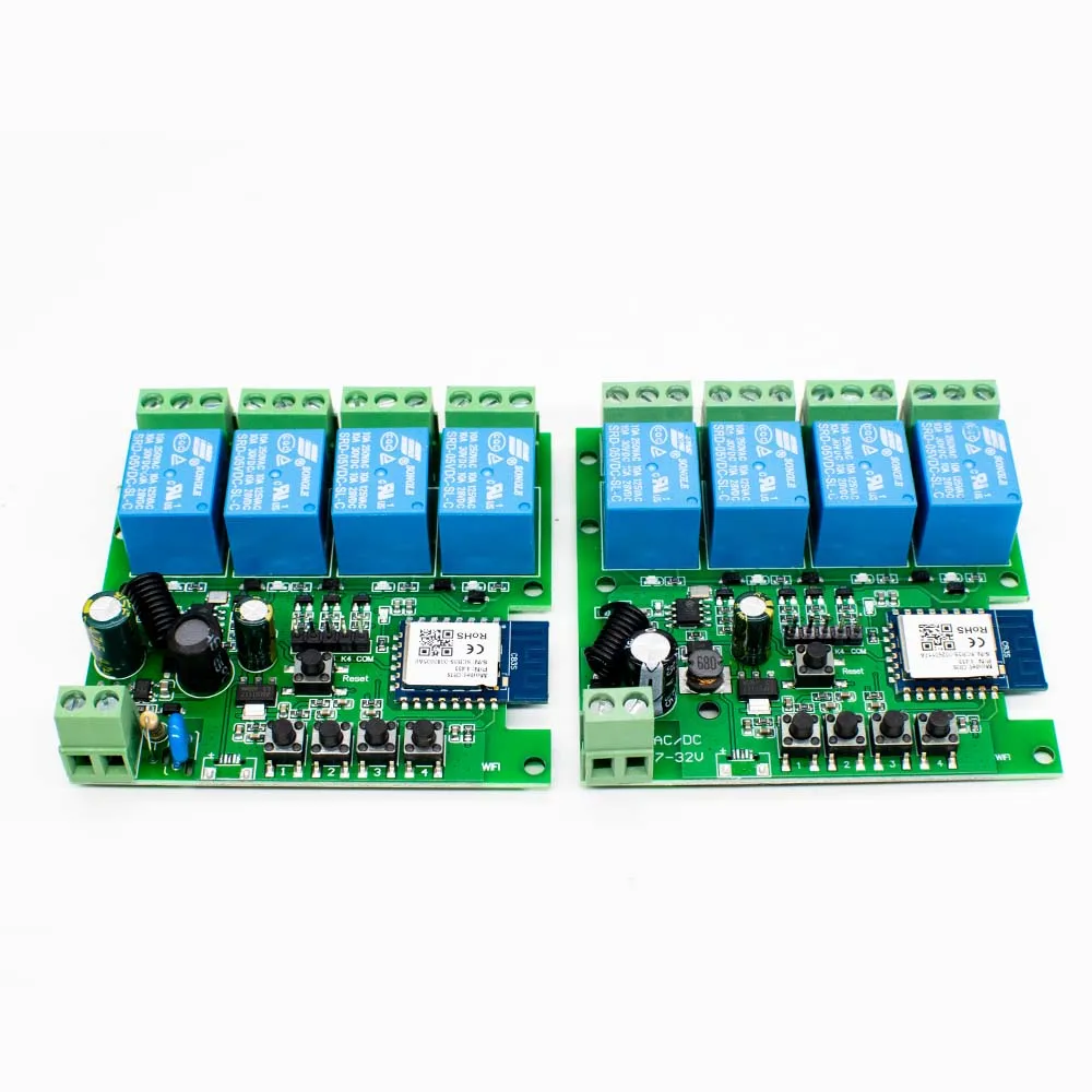 4CH Relay Smart Wireless Wifi Switch Module 7-32V 85-250V 220V 110V 2200W RF433 10A Receiver For Alexa Work With Tuya