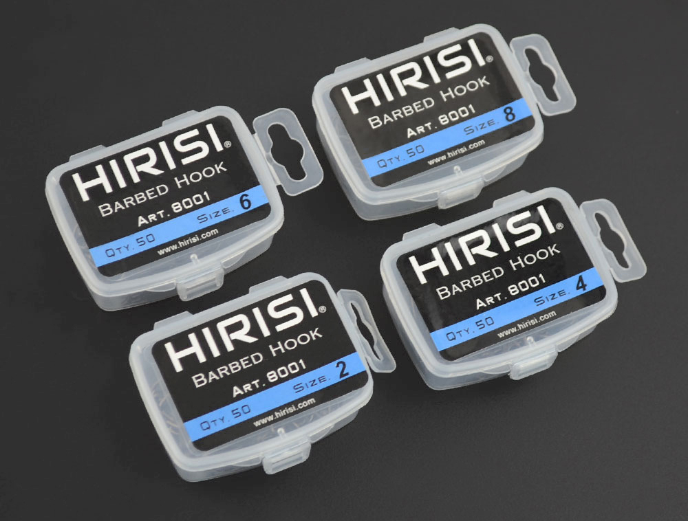 Hirisi 50pcs Barbed Coated Carp Fishing Hooks with Eye Design in Japan Made by High Carbon Steel 8001