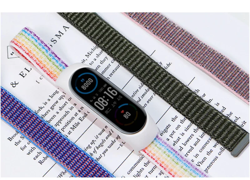 Bracelet for mi band 6 7 Strap Nylon Sport loop watch Belt pulsera correa Mi band 4 Wristband for xiaomi Mi band 5 4 3 Bracelet