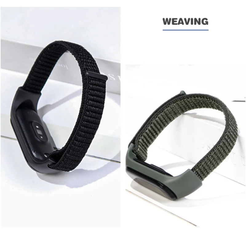 Bracelet for mi band 6 7 Strap Nylon Sport loop watch Belt pulsera correa Mi band 4 Wristband for xiaomi Mi band 5 4 3 Bracelet