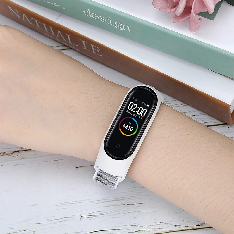Bracelet for mi band 6 7 Strap Nylon Sport loop watch Belt pulsera correa Mi band 4 Wristband for xiaomi Mi band 5 4 3 Bracelet