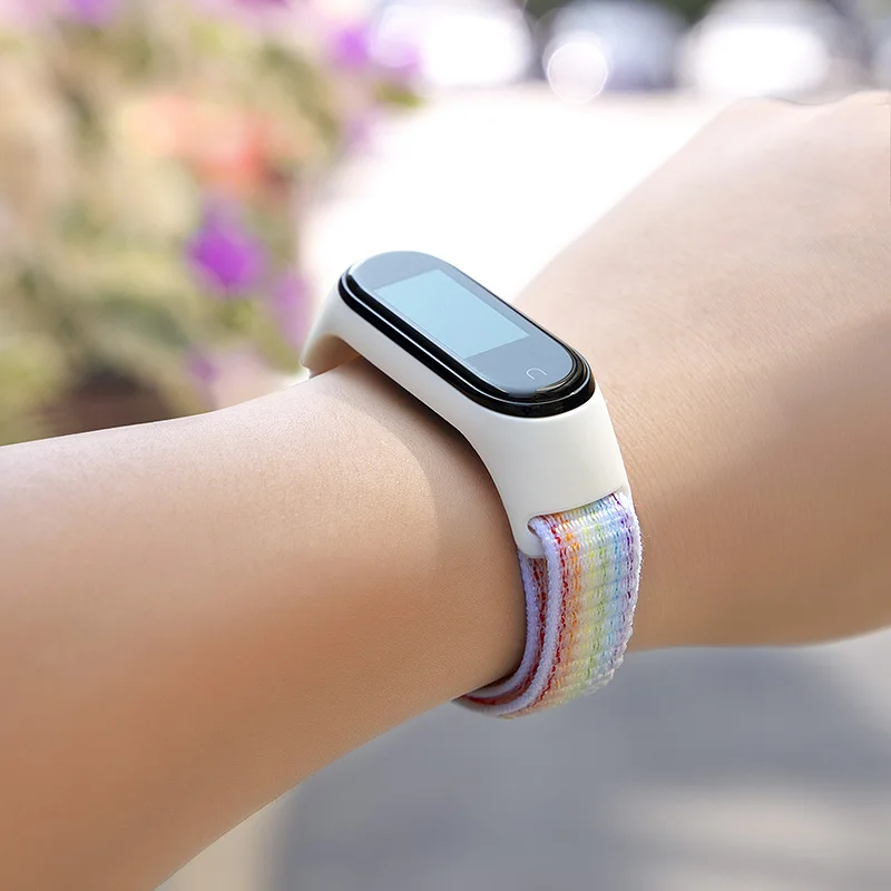 Bracelet for mi band 6 7 Strap Nylon Sport loop watch Belt pulsera correa Mi band 4 Wristband for xiaomi Mi band 5 4 3 Bracelet