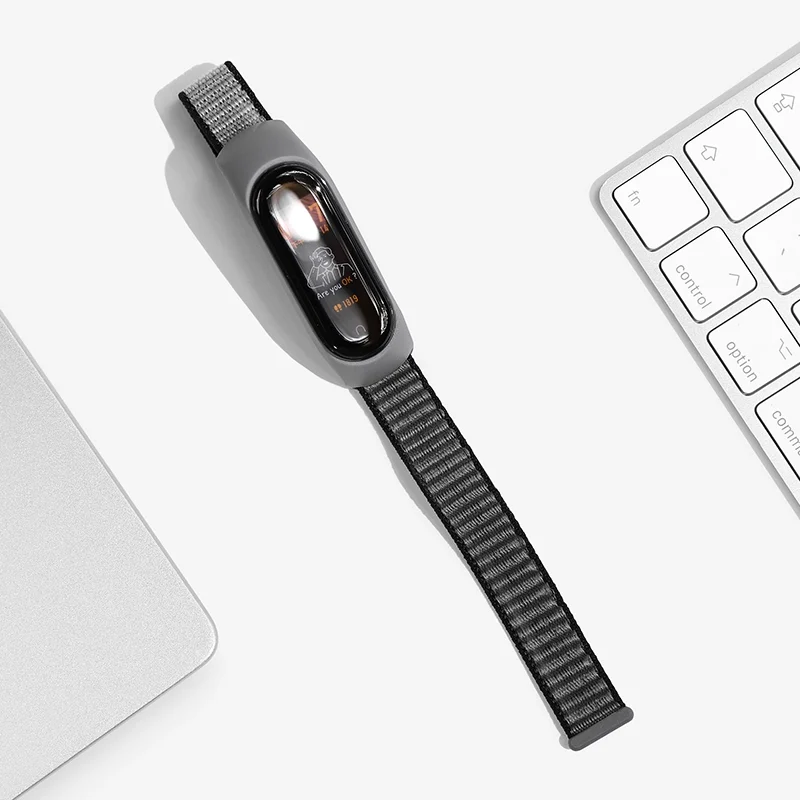 Bracelet for mi band 6 7 Strap Nylon Sport loop watch Belt pulsera correa Mi band 4 Wristband for xiaomi Mi band 5 4 3 Bracelet