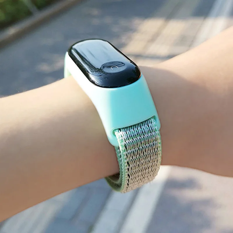 Bracelet for mi band 6 7 Strap Nylon Sport loop watch Belt pulsera correa Mi band 4 Wristband for xiaomi Mi band 5 4 3 Bracelet