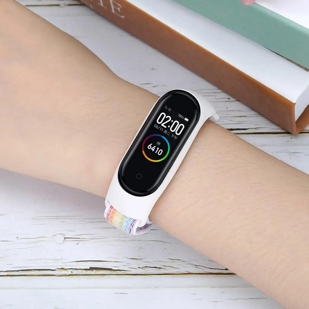 Bracelet for mi band 6 7 Strap Nylon Sport loop watch Belt pulsera correa Mi band 4 Wristband for xiaomi Mi band 5 4 3 Bracelet