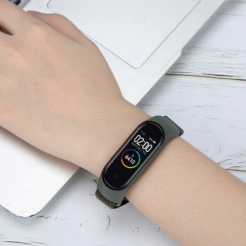 Bracelet for mi band 6 7 Strap Nylon Sport loop watch Belt pulsera correa Mi band 4 Wristband for xiaomi Mi band 5 4 3 Bracelet