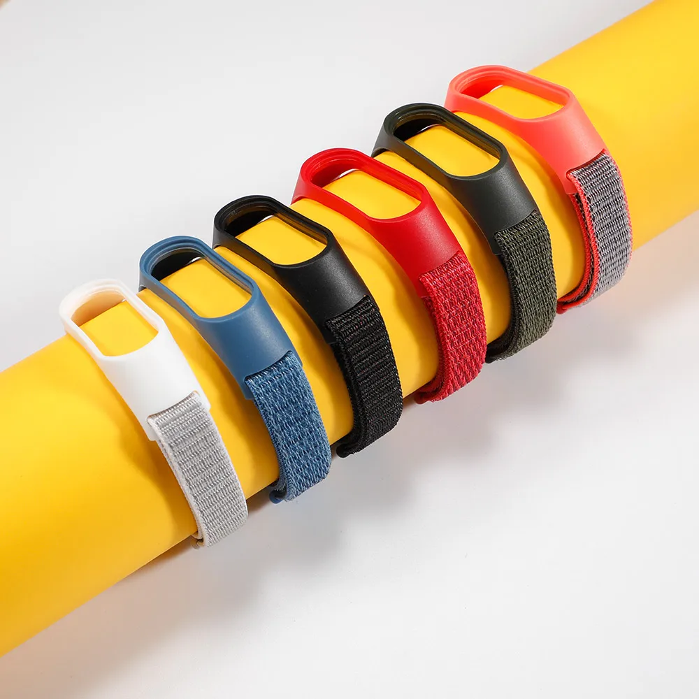 Bracelet for mi band 6 7 Strap Nylon Sport loop watch Belt pulsera correa Mi band 4 Wristband for xiaomi Mi band 5 4 3 Bracelet