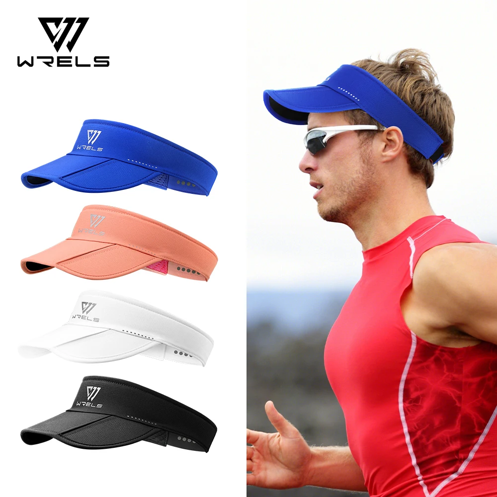 WRELS Summer Sun Hats Sun Protection Hat Outdoor Sports Golf Hats Top-Empty Visor Empty Breathable Anti-UV Adjustable Cool Cap