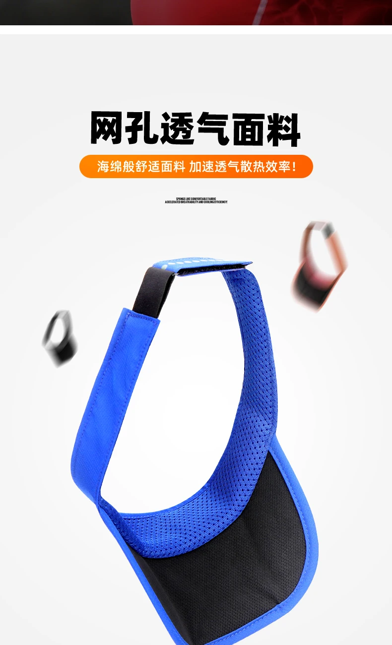 WRELS Summer Sun Hats Sun Protection Hat Outdoor Sports Golf Hats Top-Empty Visor Empty Breathable Anti-UV Adjustable Cool Cap